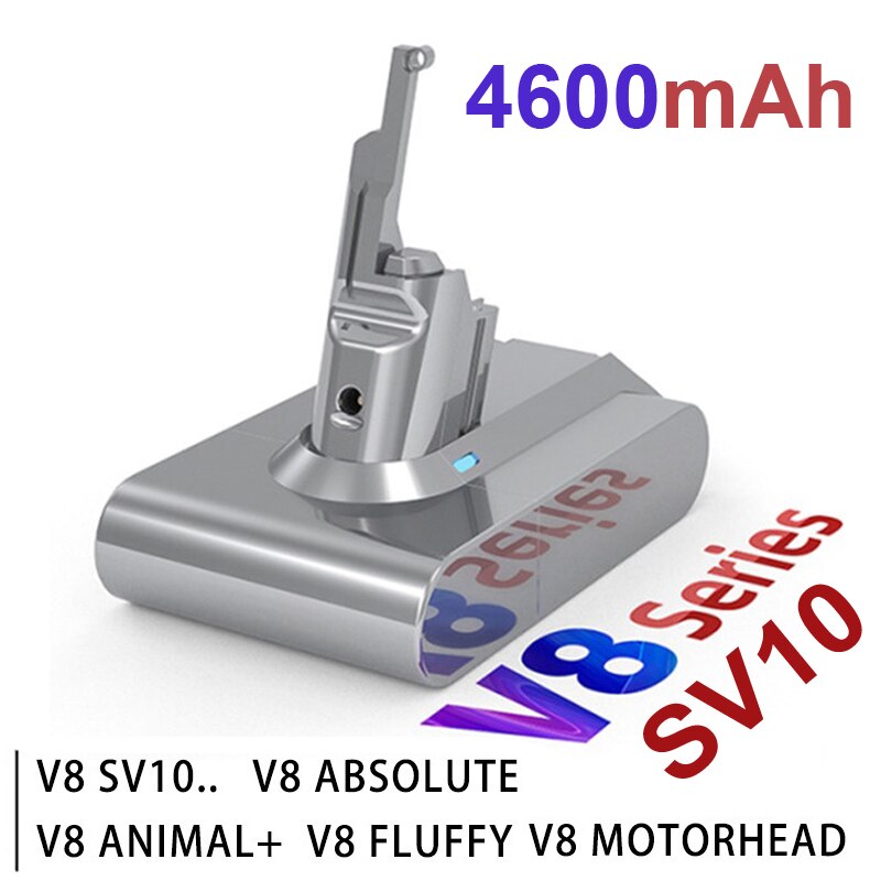 Vacuum Cleaner Battery For Dyson V8 Series 2200mAh-5600mAh Li-ion Replace Battery SV10 Absolute Animal Motorhead Fluffy: V8 4600mAh