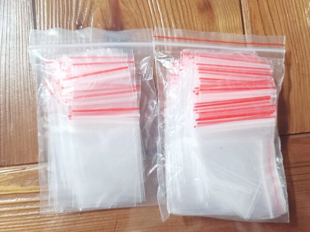 100pcs/pack Small Zip Lock Plastic Bag Reclosable Transparent Bag Shoe Bag Vacuum Bag Poly Clear Bags Thickness