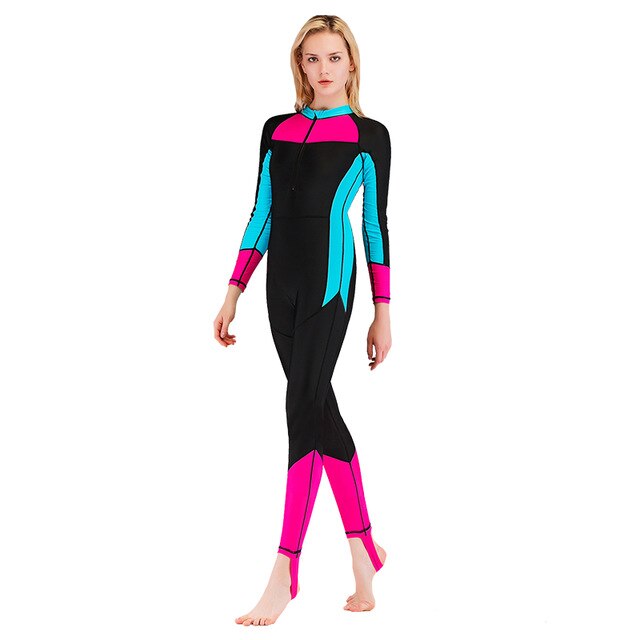 SBART-traje de neopreno de Lycra para mujer traje de manga larga de cuerpo completo, protección solar, secado rápido, para surf y esnórquel, antimedusas: model2 / XXL