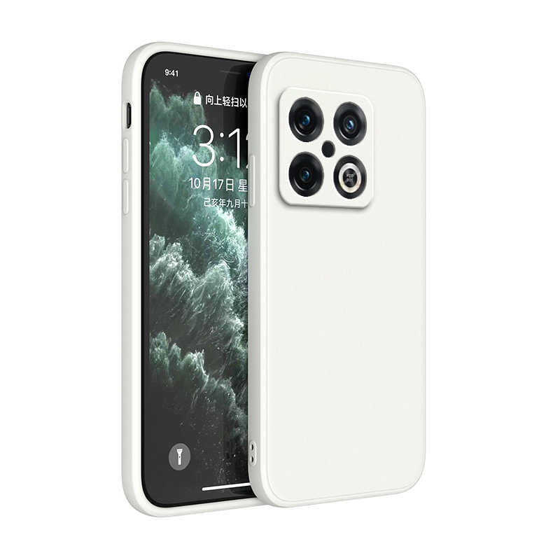 Coque de téléphone antichoc de luxe pour Oneplus 10 Pro 10T 10R 10Pro 5G, coque arrière souple originale en Silicone liquide carré Simple: PE / Kaki