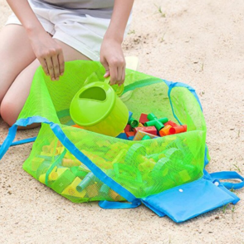 Kids Strandtas Mesh Blijf Weg Van Zand Duurzaam Indoor Outdoor Draagbare Hand Tas Zwemmen Sport Speelgoed Opslag Voor Kinderen