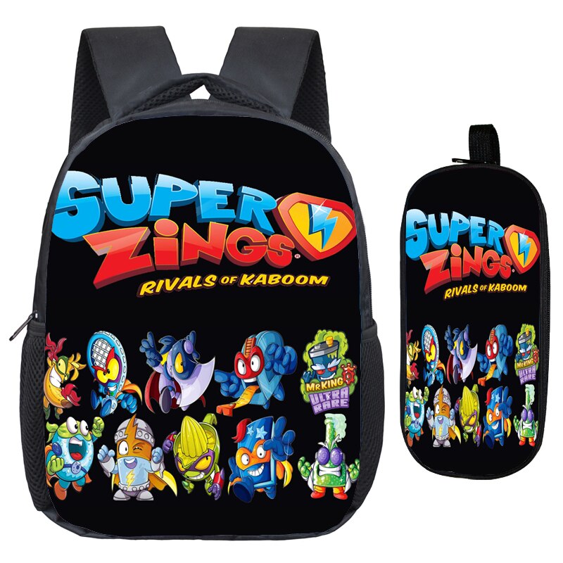 Bambini svegli Del Modello di Super Zings Scuola Materna Zaino 2pcs Set Bambino Superzings Sacchetto di Scuola Bookbag Regalo Dei Bambini (Zaino Penna bag): 9