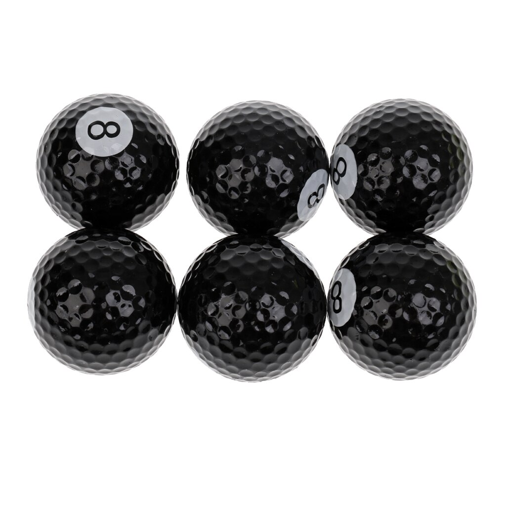 6 Pieces/Set Sport Balls Pattern Novelty Golf Balls Practice Balls Golf Accessories Golfer: Pool Ball