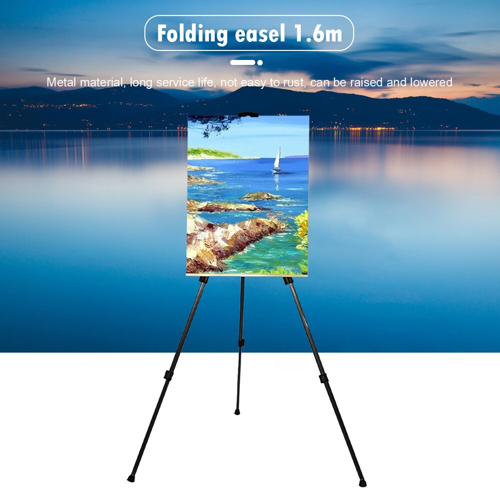 Vinsetto Wooden easel, height adjustable, 171-230 cm, easel with adjustable slope storage, max. 80 degrees, natural wood