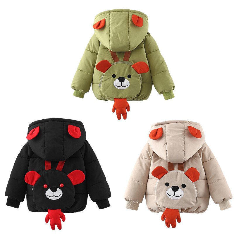 Herfst Winter Baby Kleding Baby Jongens Meisjes Dikker Warm Leuke Cartoon Katoen Gewatteerde Jassen Peuter Kids Bovenkleding