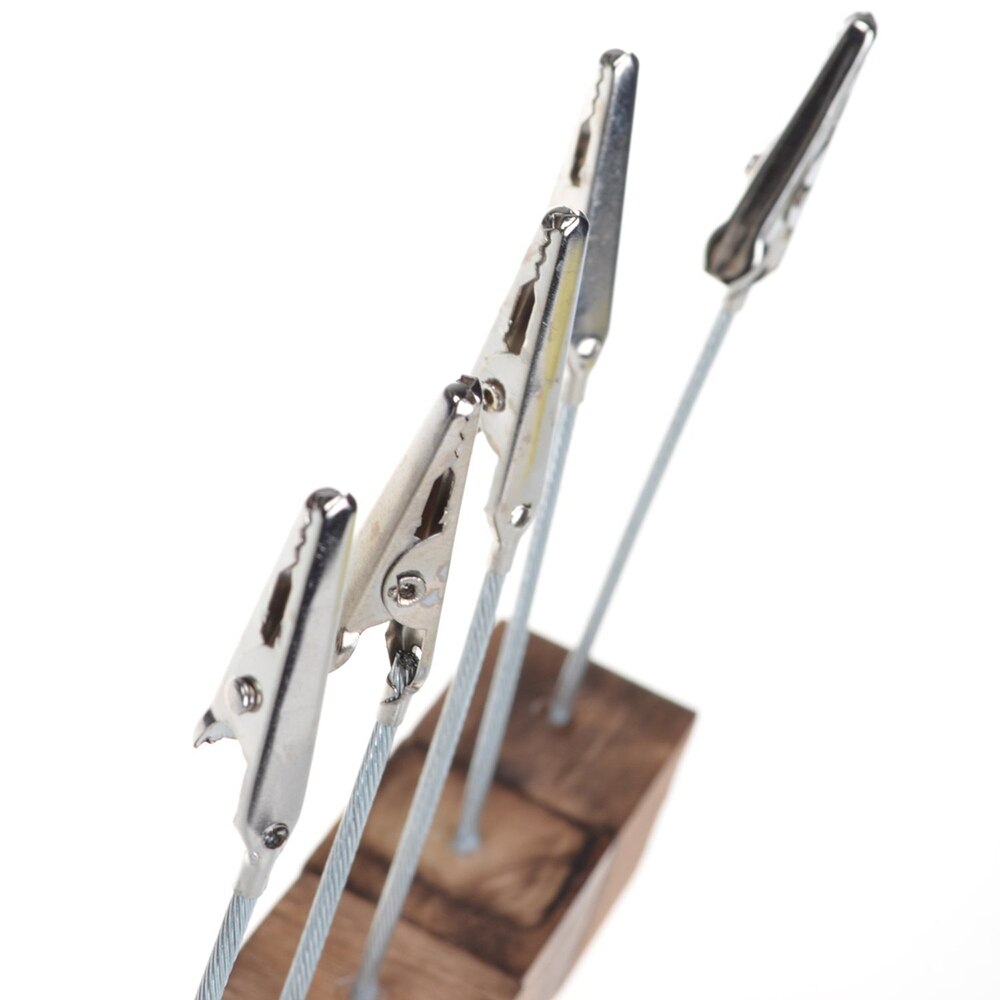 10pcs Cube Alligator Clip Memo Picture Note Card Desk Paper Photo Clip Holder Table Stand Place Office Decor