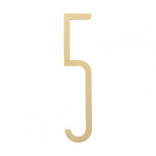 Number Sign 1-9 Brass Mailbox Number Durable Unique Font Door Number: 5