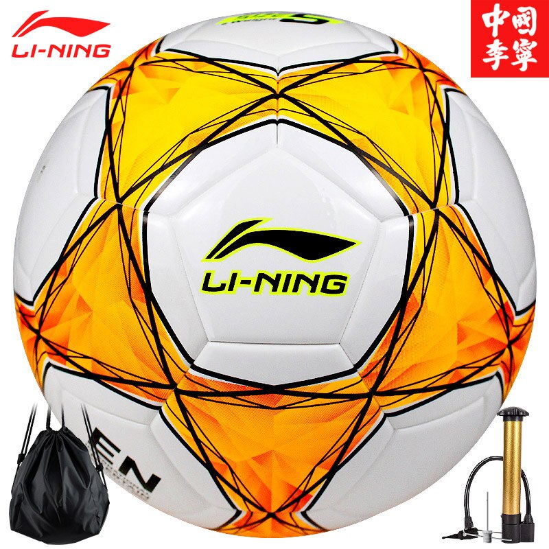 LI NING Football Official Size 4 Size 5 Soccer Ball Goal League Match Outdoor Sports Football Training Balls futebol: LFQK575-1 SIZE 5