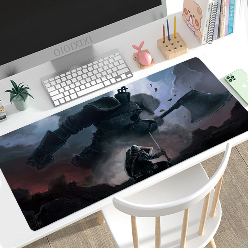 Dark Souls Mouse Pad Gamer XL Computer Custom HD Mousepad XXL Desk Mats Carpet Office Soft Mice Pad Desktop Mouse Pad: 80x40 cm / APRICOT