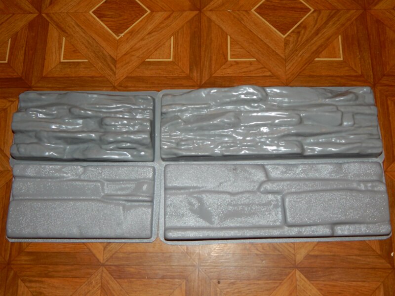 2 Different Plastic Molds For Concrete Plaster Beton Garden House Wall Bricks Maker Mould