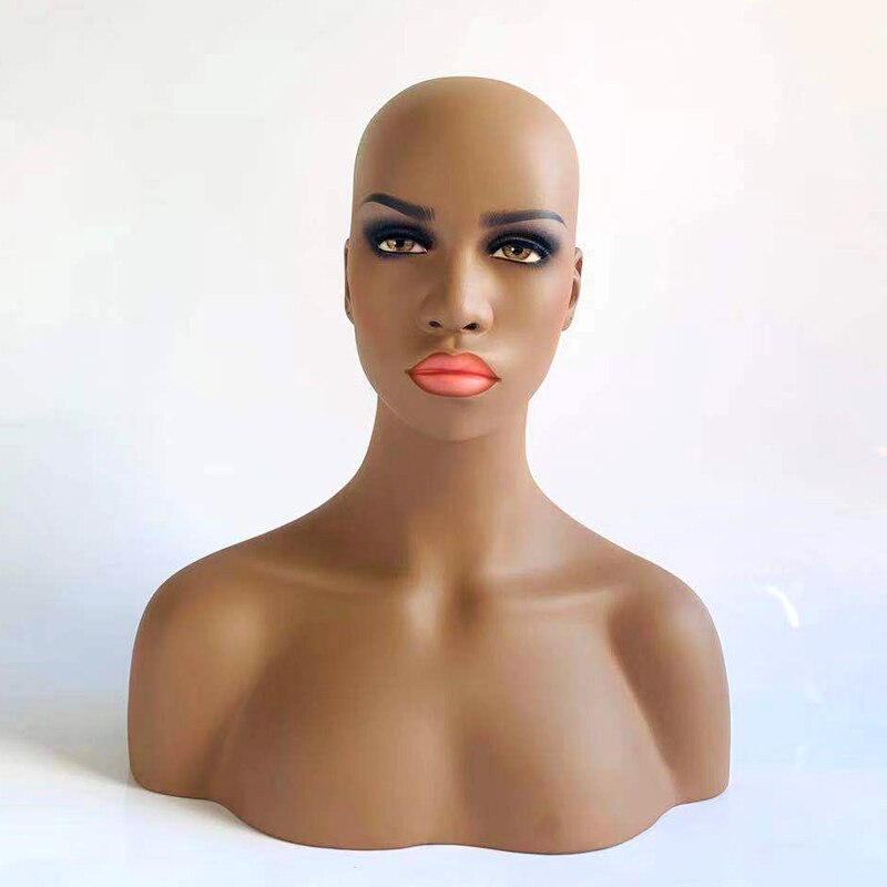 Female Realistic Mannequin Head Fiberglass Display Wig Jewelry Hat Glasses Headset Mold Stand Women Model Head No.06