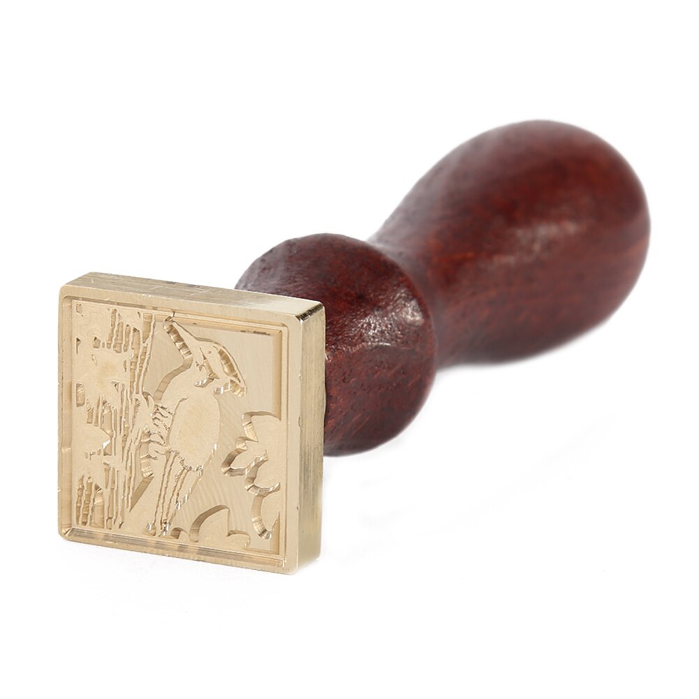 Firkantet vintage gør-det-selv segl stempel håndværk indretning svejsning voks stempel til dagbog fotoalbum konvolut bryllup invitation indretning: Tætningsvoks -zf15