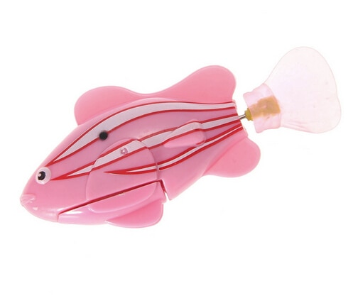 MPK Vibrierende Katze Spielzeug Batterie-angetrieben Fisch, Katze Spielen Spielzeug Katze Fisch Clown Angelfish Viele Farben Erhältlich: Clownfish Rosa
