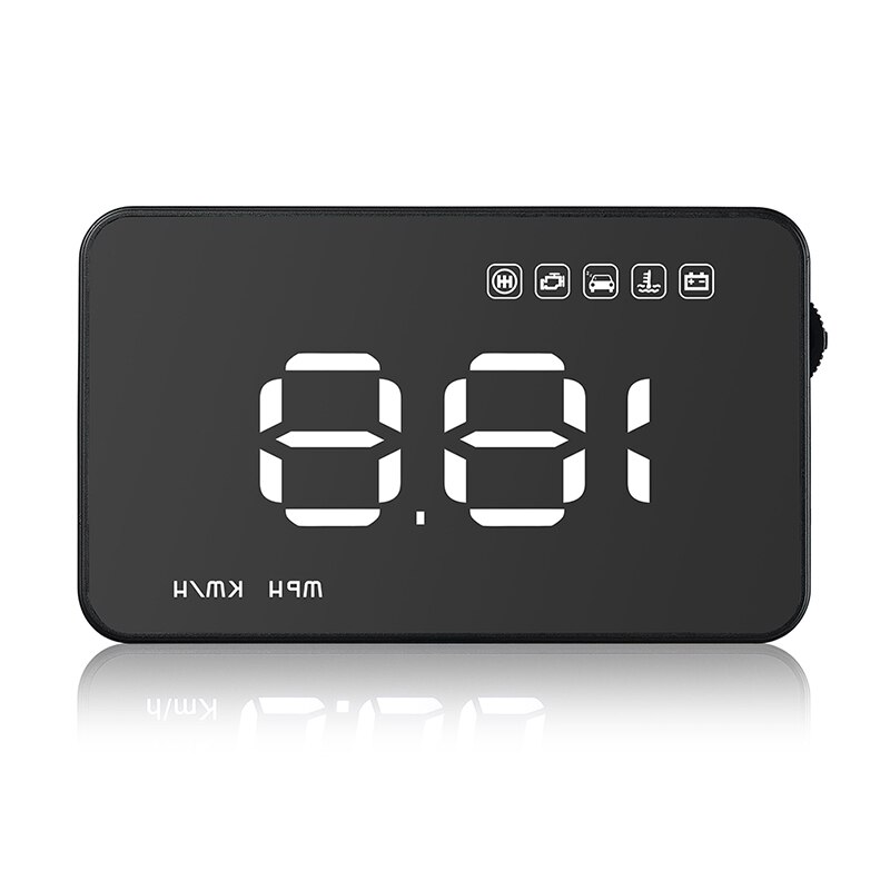 1einstellen Auto Hud Kopf hoch Anzeige Universal--Tachometer Über-geschwindigkeit Alarm Digitale Auto-Styling Auto Tacho Windschutzscheibe schwarz
