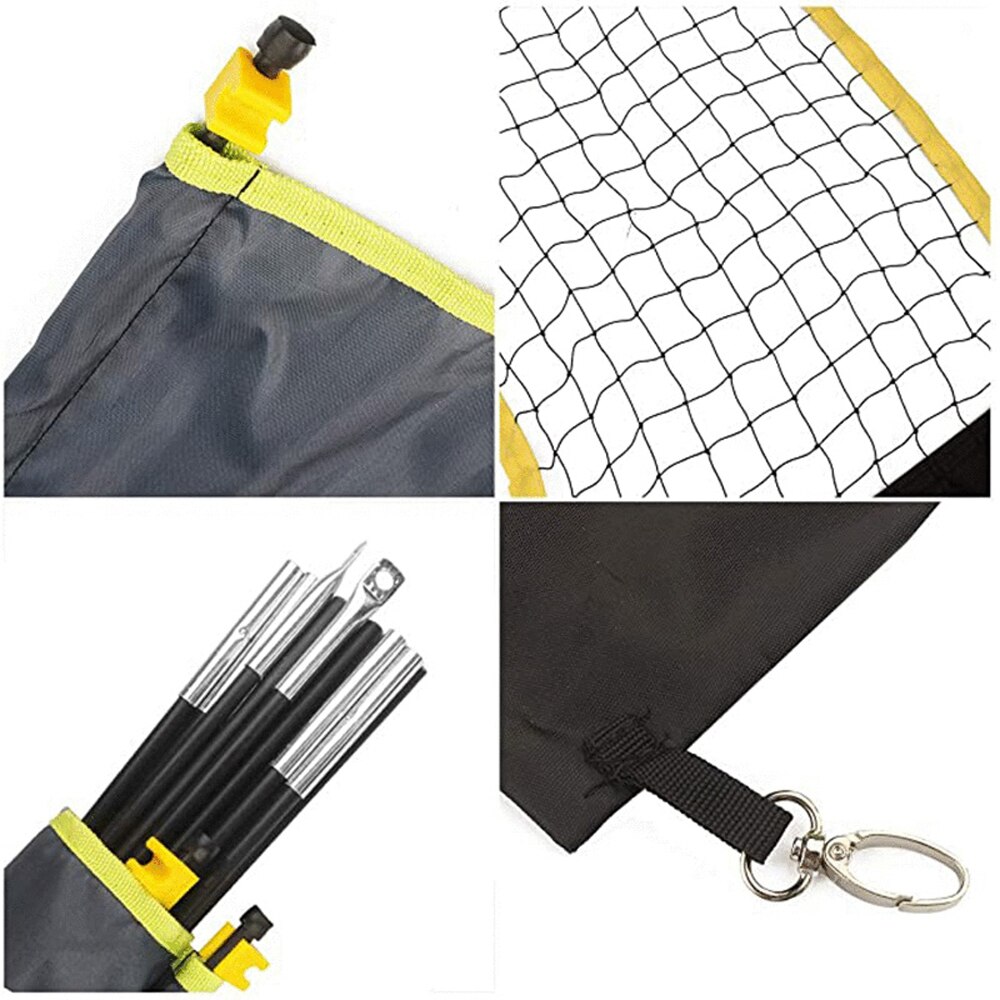 Red de bádminton portátil al aire libre plegable tenis, balonvolea bádminton Nylon Net Rack Equipo de Bádminton