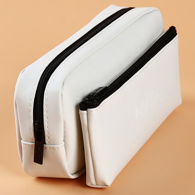 Women Bag PU Multi-function Waterproof Cloth Portable Ladies Travel Storage Bag Wash: composite bag white