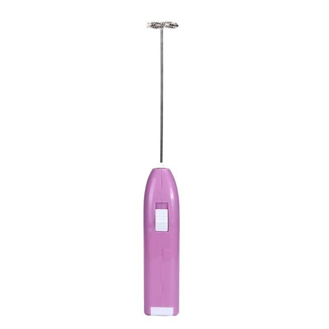 Foamer Mini Handle Stirrer Practical Kitchen Cooking Tool Milk Drink Coffee Whisk Mixer Electric Egg Beater Frother: Purple