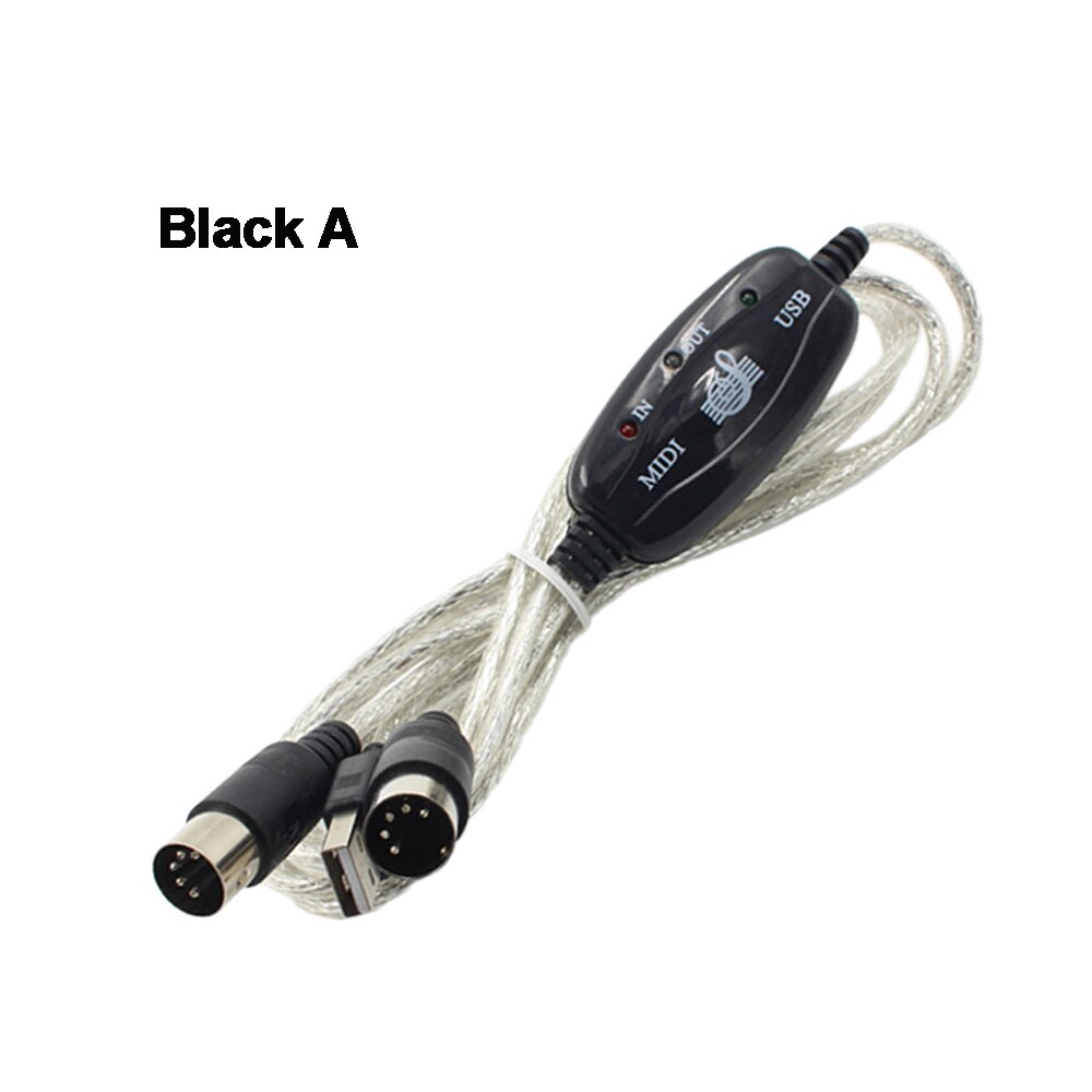 USB to MIDI Interface Music Instrument Cable 16 MIDI Input Channels MIDI Cable Electric Instrument Parts for Home Studio