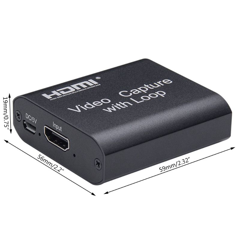 1080P 4K to USB 2.0 Video Capture Card Dongle Game Recorder Loop Out A9LC