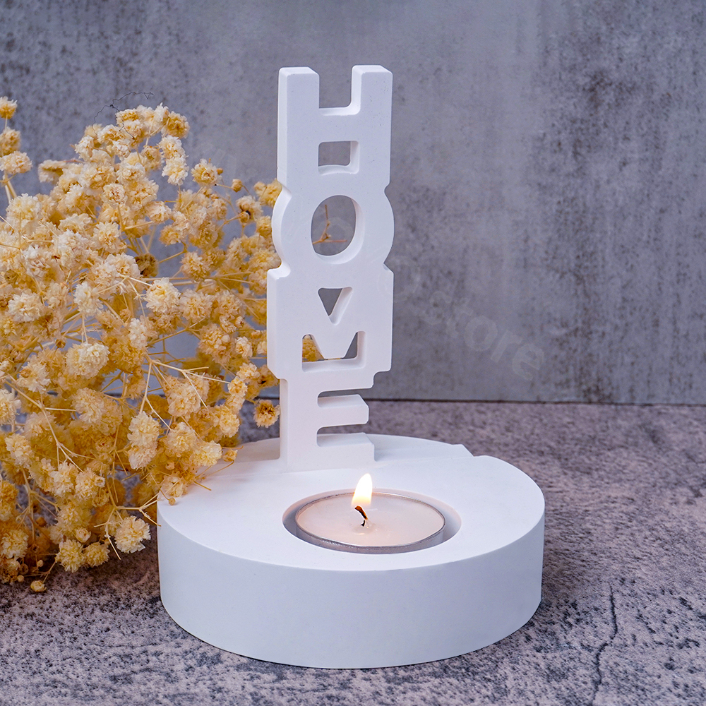Molde de silicona con letras del alfabeto 3D para decoración del hogar, candelabro de yeso, cemento, bricolaje, resina epoxi, artesanía,
