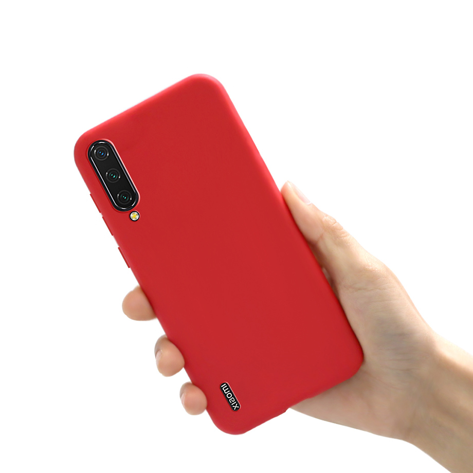 Voor Cover Xiao mi mi A3 case TPU Fundas COQUE Siliconen Zachte Snoep Kleur Back Cover Voor Xiao Mi Xio mi mi A3 een 3 MI A3 telefoon gevallen: Red