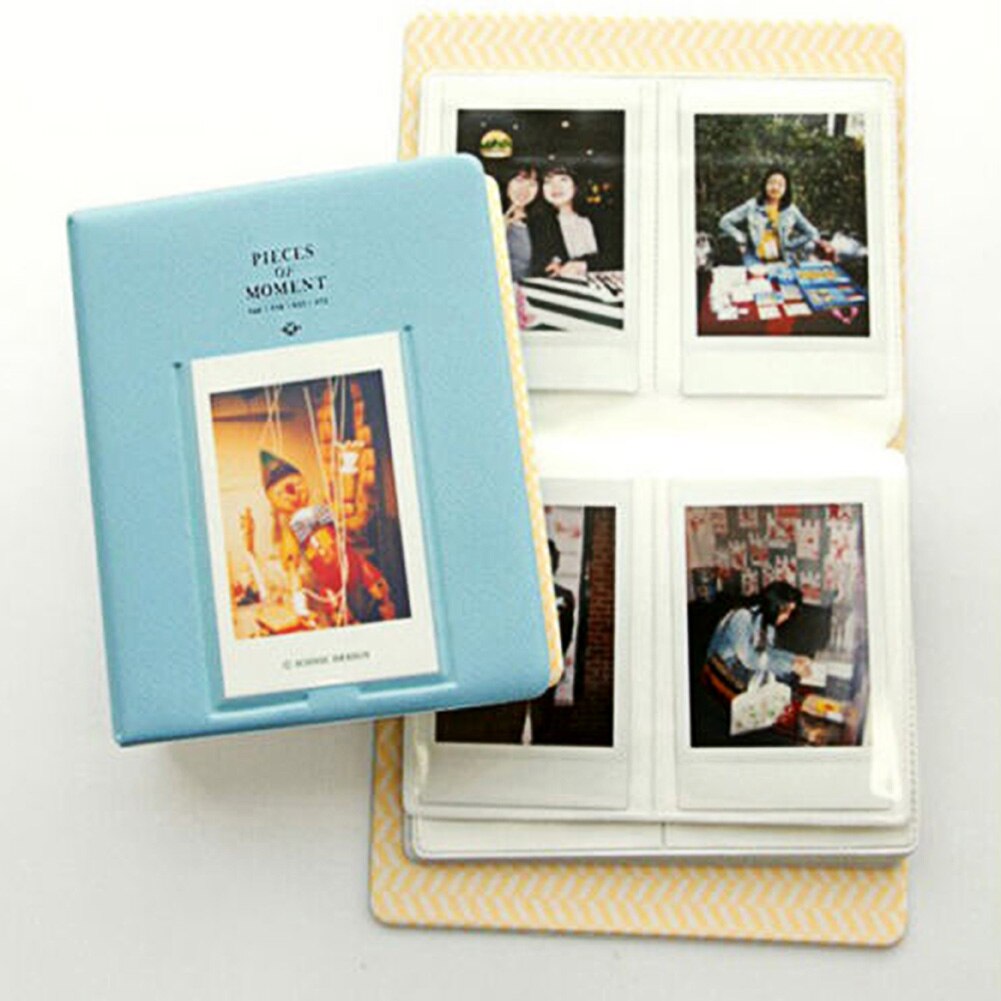 64 Zakken Pvc Album Case Opslag Polaroid Foto Voor Mini Fuji Film Instax Voor Credit Card Bankkaart Id-kaart radom Kleur