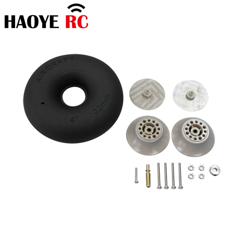 Ruote pneumatiche per aerei Haoye 1PC 4/4.5/5/5.5 pollici ruota gonfiabile del carrello di atterraggio per accessori di ricambio per aereo RC