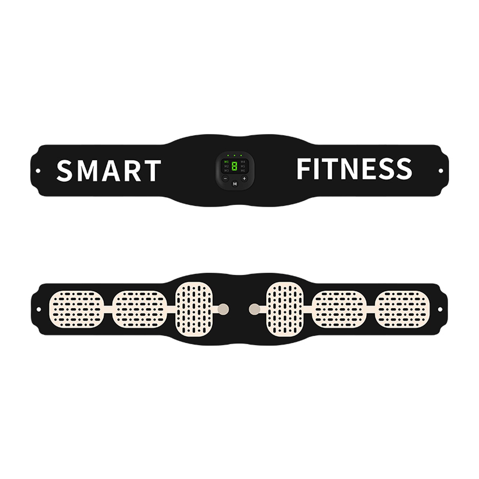 Massager Fitness Trainer Belt Electric Abs Stimulator Unisex Abdominal Muscle Trainer 6 Modes 10 Levels Intensity 15min Timing