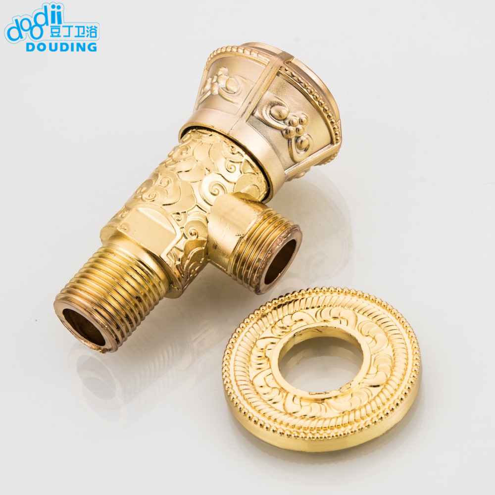 DooDii Golden Angle Valves 1/2"malex1/2" Kitchen Bathroom Accessories Angle Valve for Toilet Sink BasinWater Stop Valve Toilet