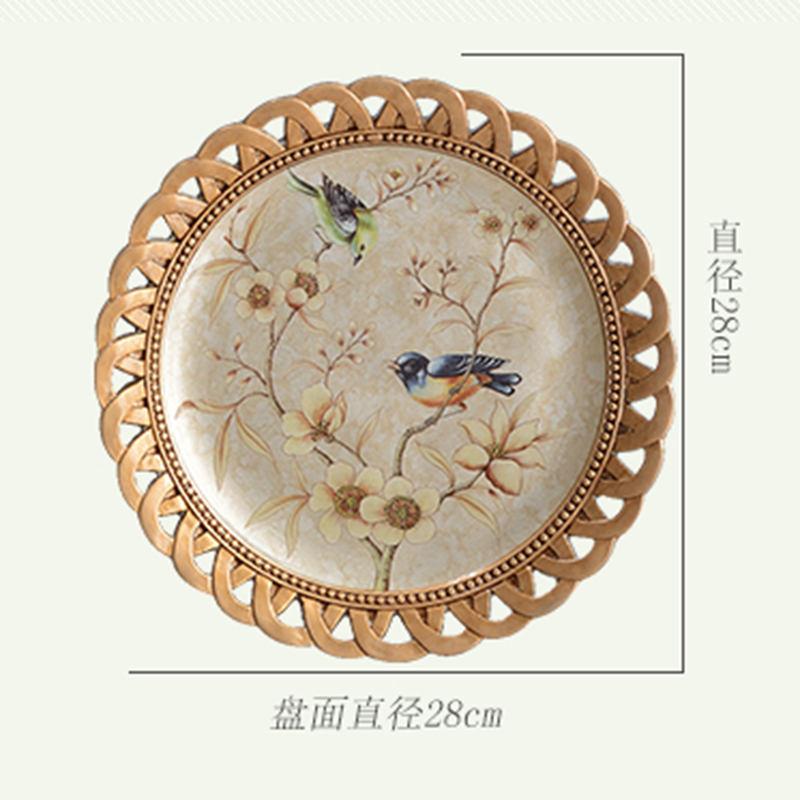 Porcelain Plate for European wall pendant restaurant American decorative plates living room decorations tourist souvenir
