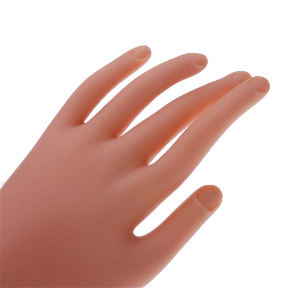 Manicure øvelse hånddrev søm leverancer øve hånd til akryl negle manicure hånd træning silikone hånd mannequin hånd