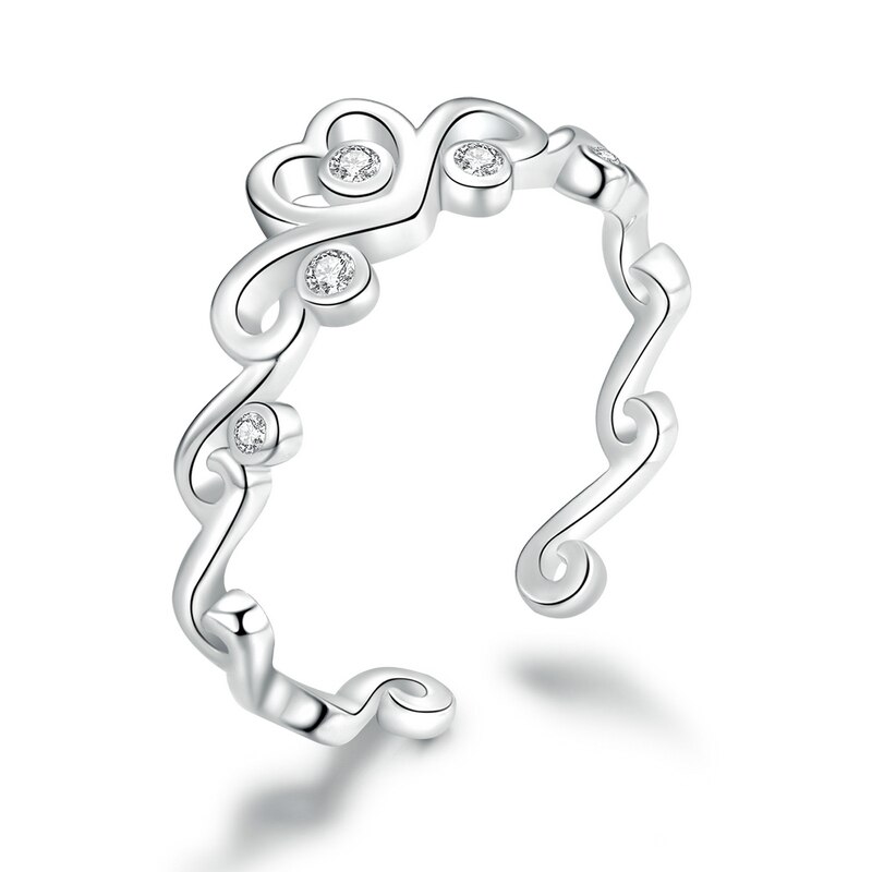 Bisaer 925 sterling sølv daisy blomst fingerringe til kvinder bryllup smykker billige ring smykker wer 7220: Efr 105