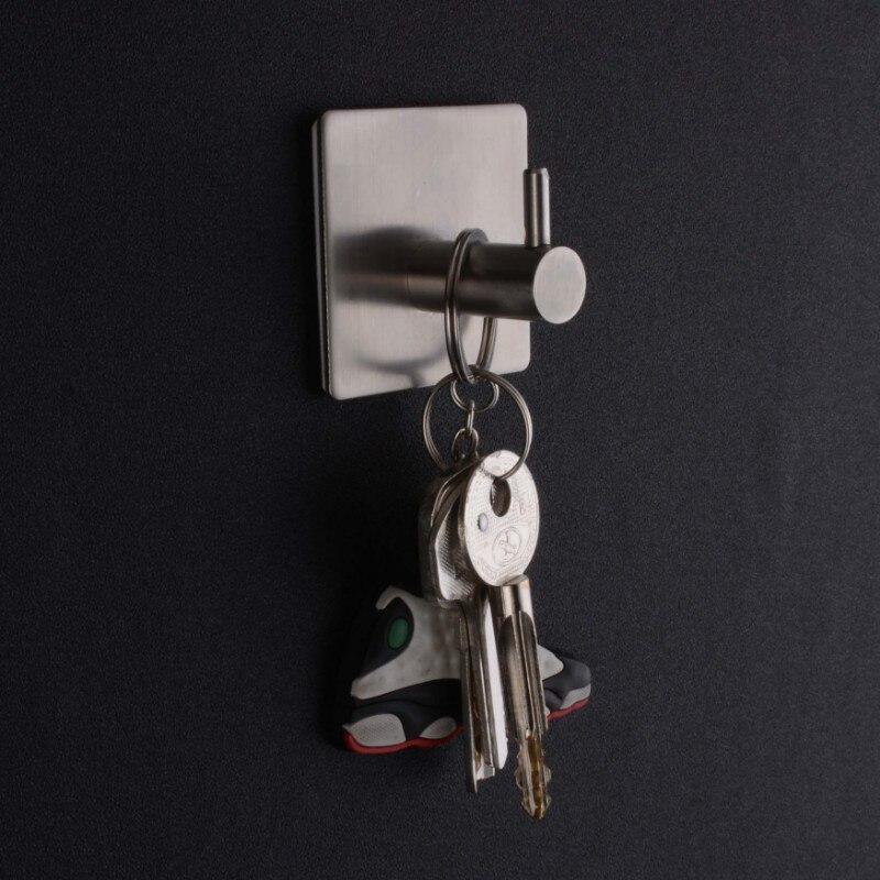 Heavy Duty Rvs Haak Zelfklevende Haak Keuken Badkamer Muur Deur Haak Houder Rack Kleding Handdoek Hanger