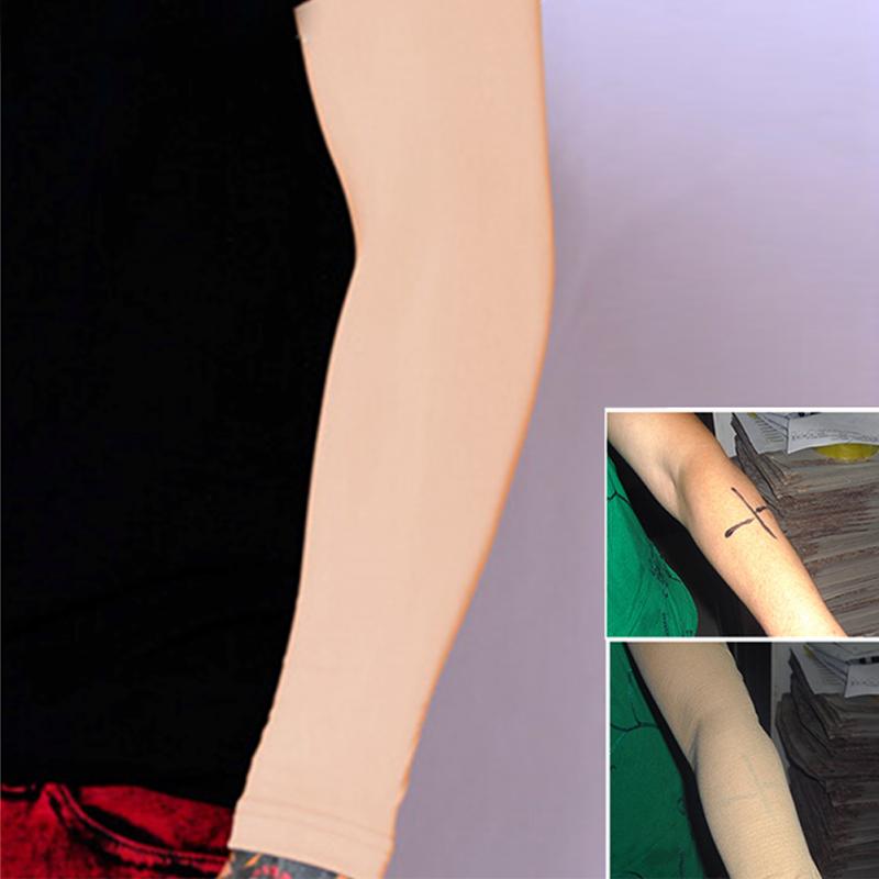 1 par tatovering cover up kompression ærmer bånd vedligeholdelse elastisk underarm concealer ærmer nylon uv beskyttelse oversleeve