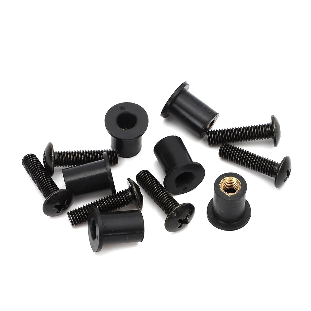 Vis et écrous de pare-brise en caoutchouc, pour Yamaha motoneige YZF R1 R6 R125 FZR400 XJ600 remplacer 90179-05523 / 90150-05024-00