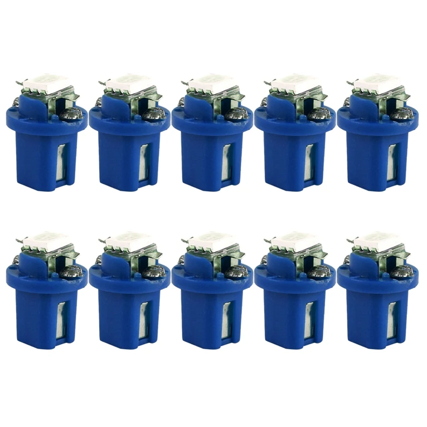 Bombillas LED T5 para coche B8.5d, luces de velocidad para salpicadero de coche, accesorios de lámpara Interior para coche, lámparas de interruptor lateral para salpicadero de 12V: Azul oscuro