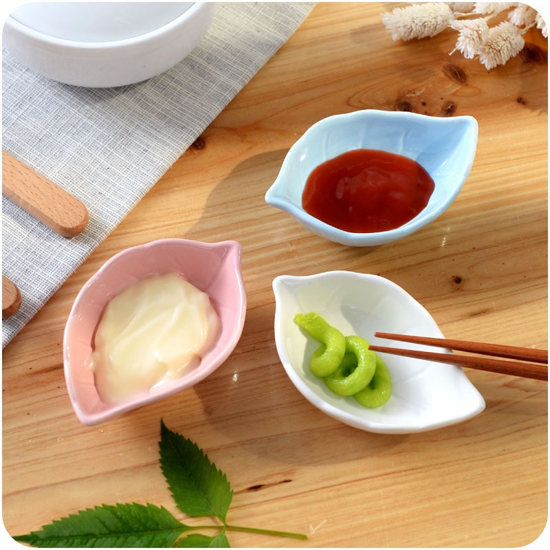 1 st Creatieve Japanse stijl Blad Keramische Schijven Kruiden Gerechten Keuken Diner Platen