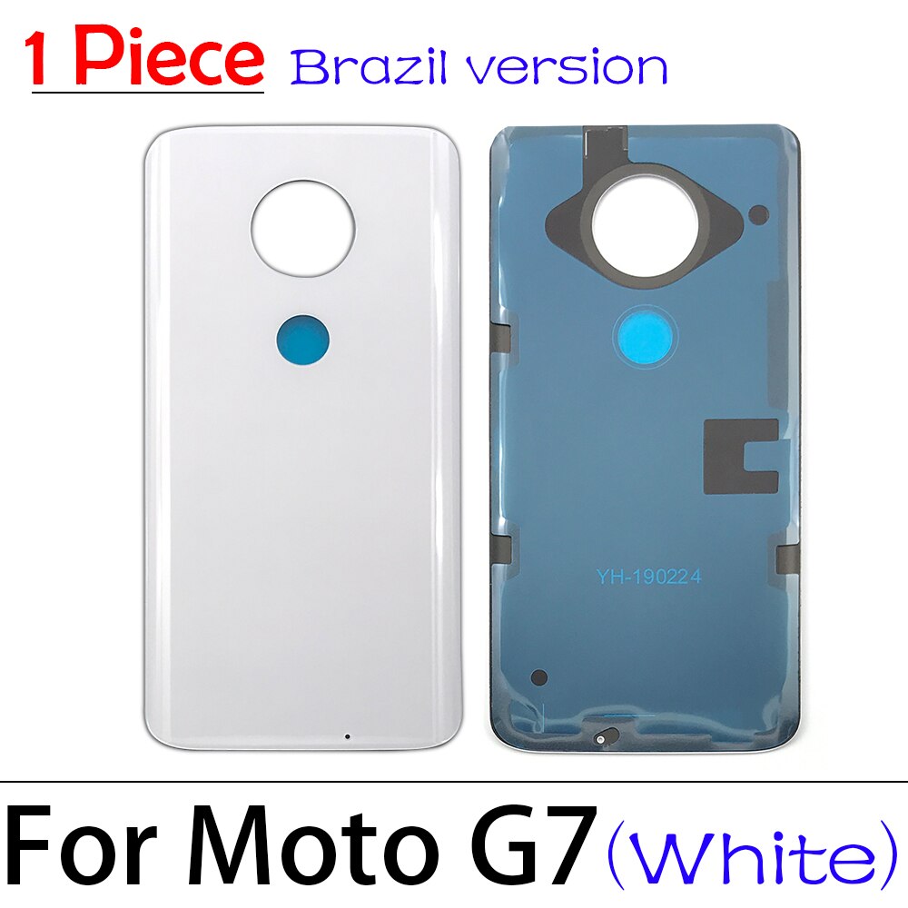 Back Battery Cover door sticker Adhesive glue tape For Motorola Moto G7 Power / G7 Plus / G8 Play / G8 Plus/ X4: G7 white