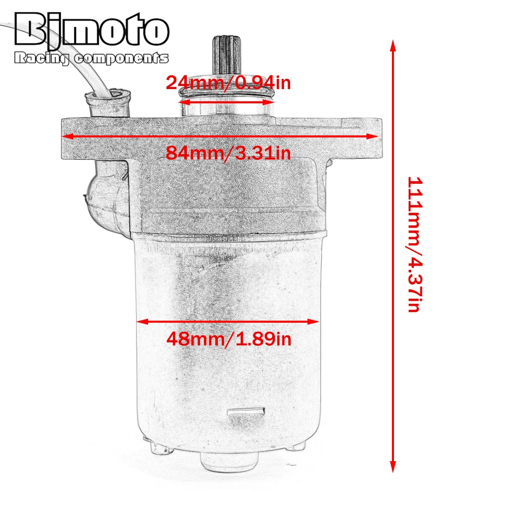 Motorrad starter motor für arktische katze dvx90 atv 90 90 utility 2006 dvx50 50 utility 2003 2007