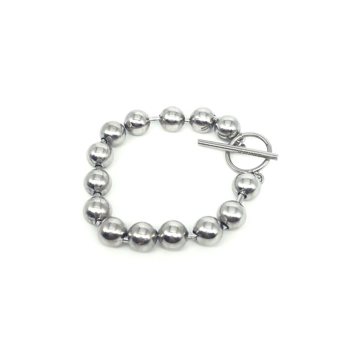 Men's and Women's Stainless Steel Round Beads UNO De 50 Stainless Steel Lock Pearl Bracelet Adjustable Hand-woven Bracelet: 6