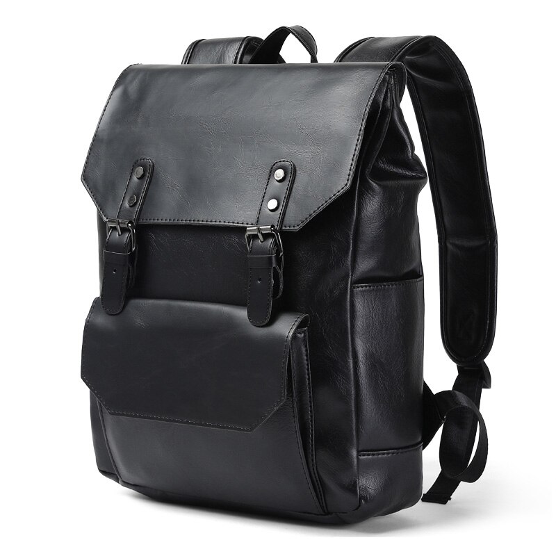 Katypaul mærke læder mænd rygsække afslappet dagsække dreng vintage laptop skulder skoletaske koreanske rejsetasker mochila: Default Title