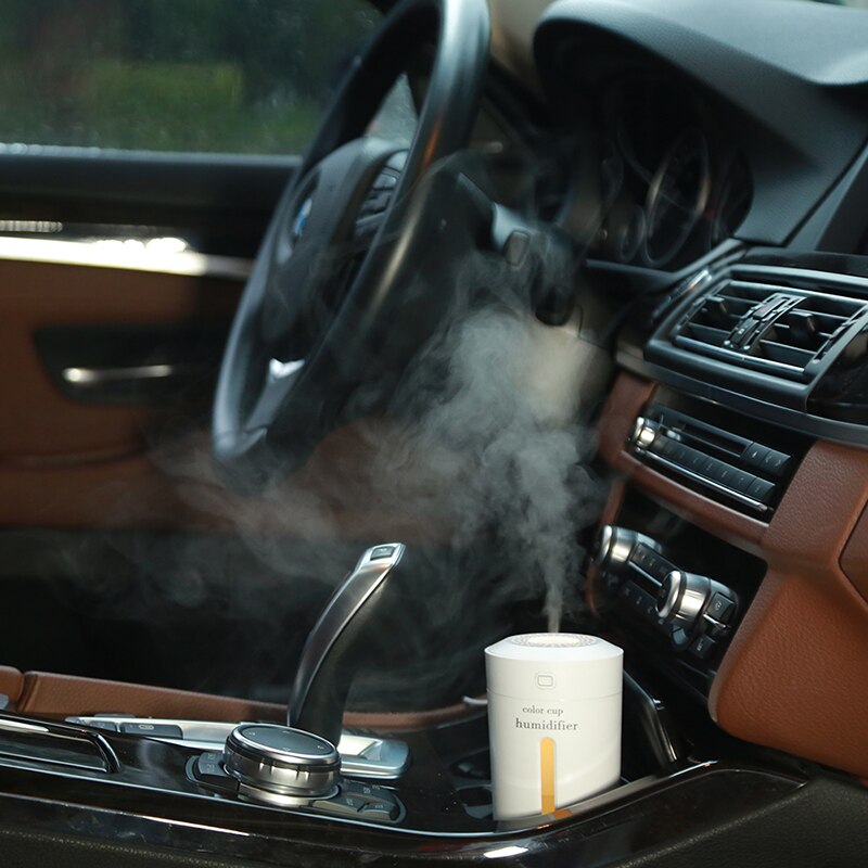 Ambientador de coche con USB, Humidificador ultrasónico de Color para el hogar, humidificador para el coche, purificador, atomizador, lámpara LED, difusor de aromaterapia