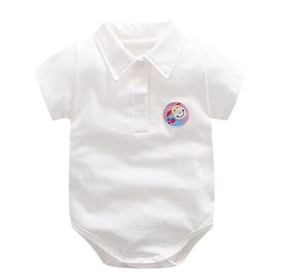 Einzelhandel Sommer Baby Body Kleidung Infant Körper Babys Baumwolle Revers Kurzarm Kleidung Overall Neugeborenen Baby Kleidung: white cow / 6m