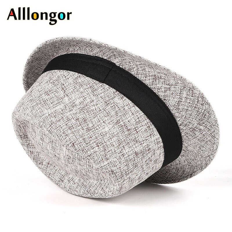Sombrero Fedora de manga corta para hombre y mujer, gorra de Jazz negra, estilo británico, chapeu, Panamá, otoño