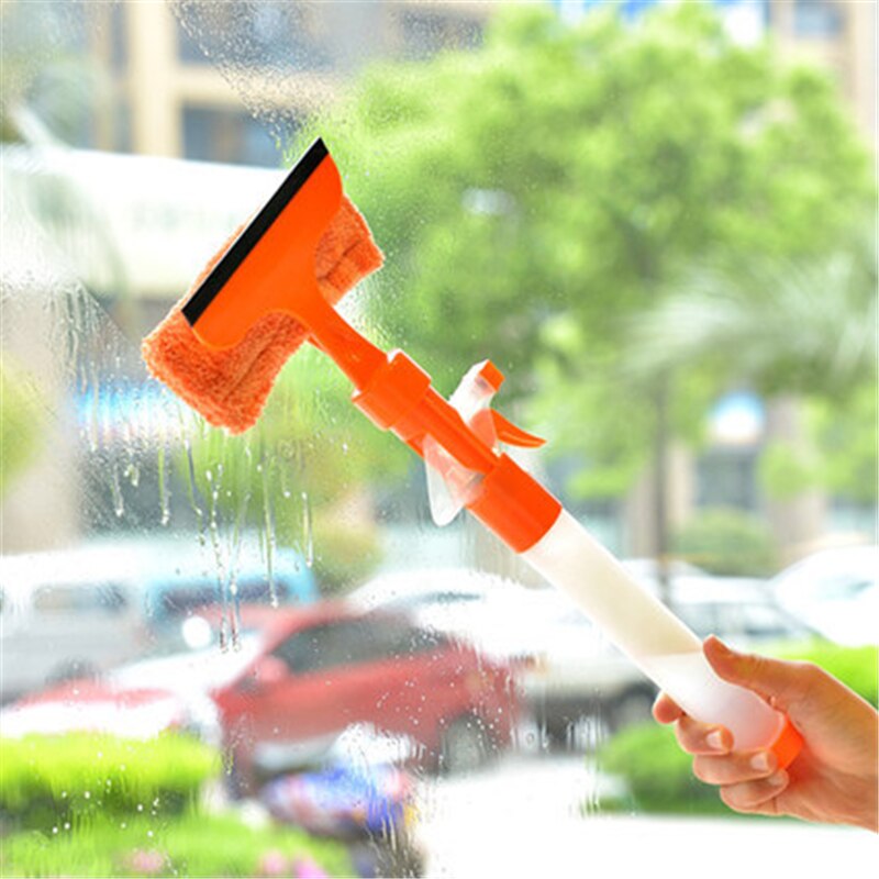Long Hand Cleaner Brush Window Glass Cleaning Scrubber For Washing Windows Plastic Spray Water Household Multifunctional