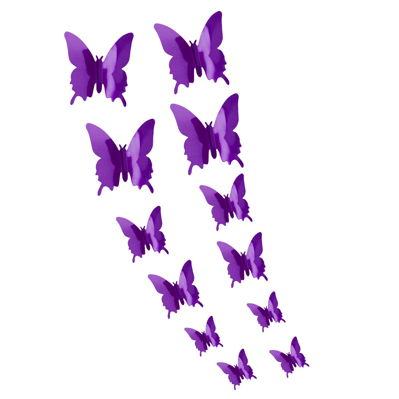 3d papillon Stickers muraux décor à la maison carton papillon Stickers muraux papier pour bricolage artisanat décoration pour mariages bébé baptêmes &: Purple