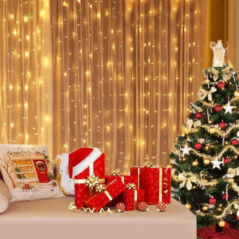 Guirnalda de luces LED con Control remoto para decoración del hogar, luces de hadas con alimentación USB, colgante para árbol de Navidad, dormitorio, 3M x 6 M, 3M, 2 M, 1M