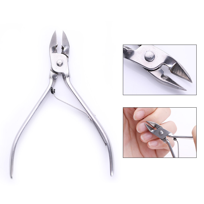 Geboren Pretty Cuticle Nail Nipperclipper Rvs Dode Huid Remover Tweezer Trimmen Clipper Pedicure Nail Tool: Default Title