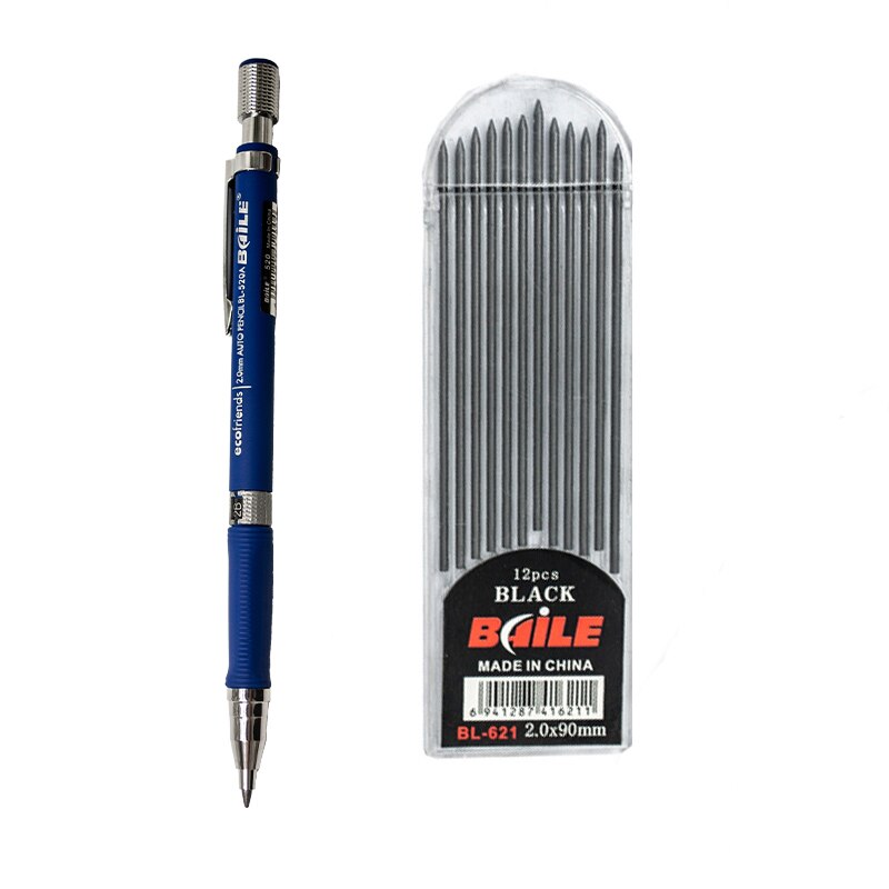 2.0mm Automatic Pencil Drawing Writing Student Art Stationery School Office Stationery: Blue