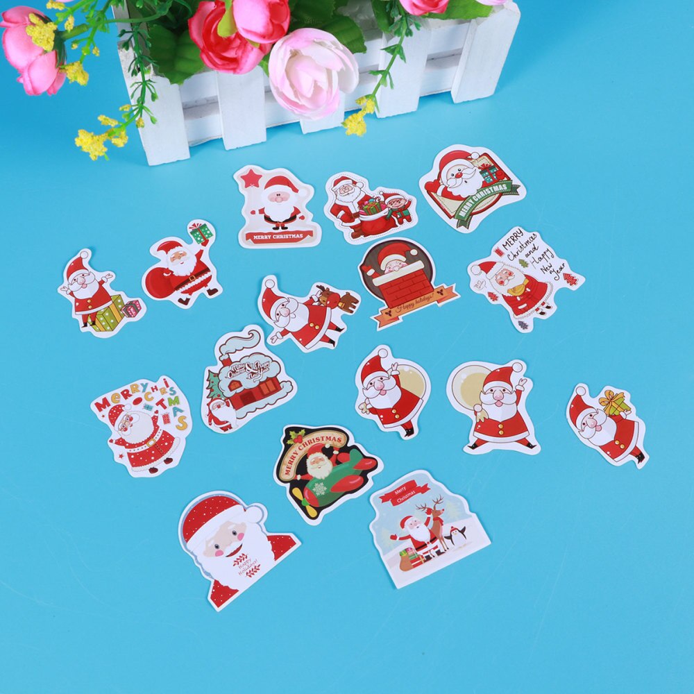48Stck Santa Claus Aufkleber Selbst-Klebstoff DIY Karikatur Aufkleber Backen Verpackung Etikett Verpackung Aufkleber Dekoration Abdichtung Paster für